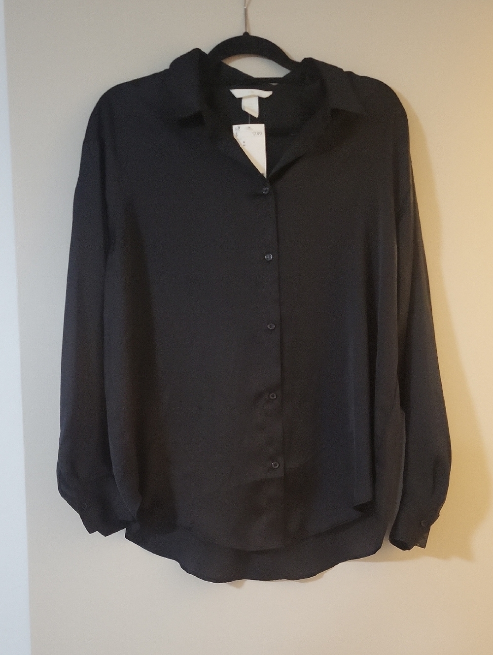 H&M Black Button-Front Women's Shirt